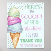 Hier is de Scoop Ice Cream-waardering Poster (Voorkant)