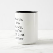 Hier is de scoop, je bent de beste leraar! mok (Midden)