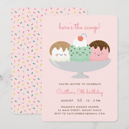 Hier is de scoop kaart (Voorkant / Achterkant)