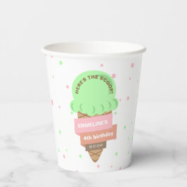 Hier is de scoop Mint Ijs Verjaardag Papieren Bekers