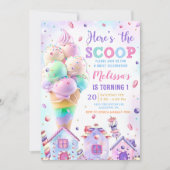 Hier is de Scoop Pastel Pink Ice Cream Verjaardag Kaart (Voorkant)