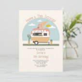 Hier is de Scoop Pink Ice Cream Birthday Kaart (Staand voorkant)