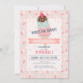 Hier is de Scoop Pink Ice Cream Birthday Kaart (Voorkant)