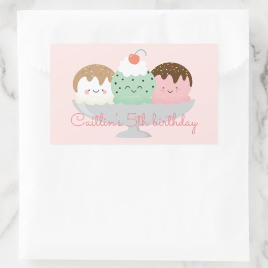 Hier is de scoop rechthoekige sticker (Tas)