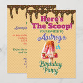 Hier is de Scoop Wafelhoorn Kaart (Voorkant / Achterkant)