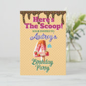 Hier is de Scoop Waffel Kegel Kaart (Staand voorkant)