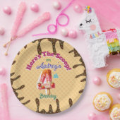 Hier is de Scoop Waffle Cone uitnodiging Papieren Bordje (Feest)