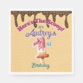 Hier is de Scoop Waffle Cone uitnodiging Servet (Voorkant)