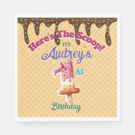 Hier is de Scoop Waffle Cone uitnodiging Servet