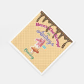 Hier is de Scoop Waffle Cone uitnodiging Servet (Hoek)