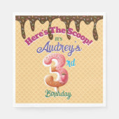 Hier is de Scoop Waffle Cone uitnodiging Servet (Voorkant)