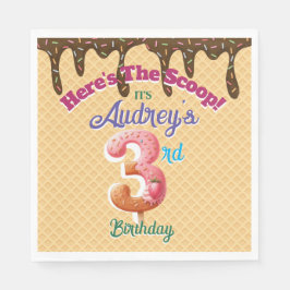 Hier is de Scoop Waffle Cone uitnodiging Servet