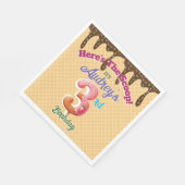 Hier is de Scoop Waffle Cone uitnodiging Servet (Hoek)