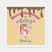 Hier is de Scoop Waffle Cone uitnodiging Servet (Voorkant)