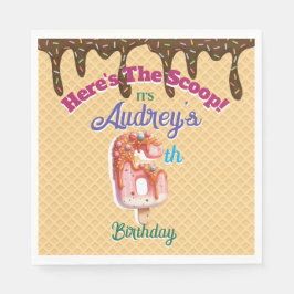 Hier is de Scoop Waffle Cone uitnodiging Servet