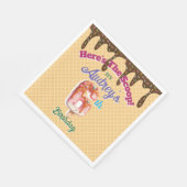 Hier is de Scoop Waffle Cone uitnodiging Servet (Hoek)