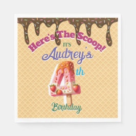 Hier is de Scoop Waffle Cone uitnodiging Servet