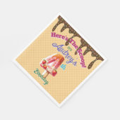 Hier is de Scoop Waffle Cone uitnodiging Servet (Hoek)