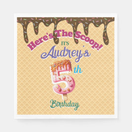 Hier is de Scoop Waffle Cone uitnodiging Servet