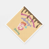 Hier is de Scoop Waffle Cone uitnodiging Servet (Hoek)