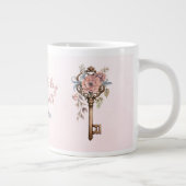 Hier is de sleutel tot mijn roze hart grote koffiekop (Rechts)