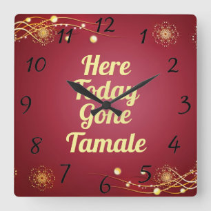 Hier is de Tamale wandklok vandaag