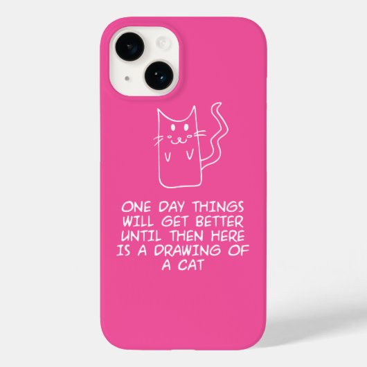 Hier is de tekening van een kat Case-Mate iPhone case (Achterkant)