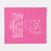 Hier is de tekening van een kat fleece deken (Voorkant (Horizontaal))