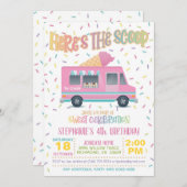 Hier is de uitnodiging van de Scoop Ice Cream op z (Voorkant / Achterkant)