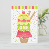 Hier is de uitnodiging van de Scoop Ice Cream op z (Staand voorkant)