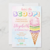 Hier is de uitnodiging van de Scoop Ice Cream op z (Voorkant)