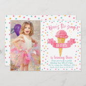 Hier is de uitnodiging voor de verjaardag van de S (Voorkant / Achterkant)