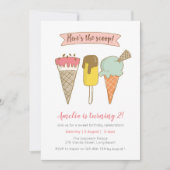 Hier is de uitnodiging voor de verjaardag van Ice  (Voorkant)