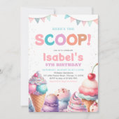 Hier is de verjaardag van het Scoop Ice Cream Kaart (Voorkant)