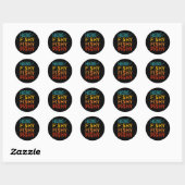 Hier is de visvisserij ronde sticker (Vel)