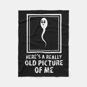 Hier is een heel oud Afbeelding van me Funny Adult Fleece Deken