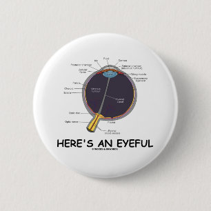 Hier is een Humor met een ooganatomie Ronde Button 5,7 Cm