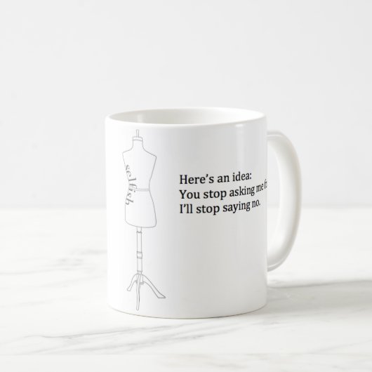 "Hier is een ideale" Mok (Voorkant rechts)