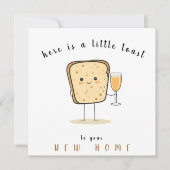 Hier is een kleine toast op uw nieuwe huis vakanti feestdagenkaart (Voorkant)