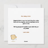 Hier is een kleine toast op uw nieuwe huis vakanti feestdagenkaart (Achterkant)