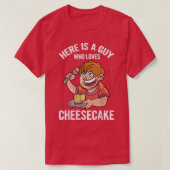 Hier is een man die van Cheesecake Baker Baking de T-shirt (Design voorkant)