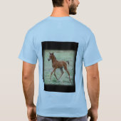 Hier is een meisje dat liever een paard heeft... t-shirt (Achterkant)