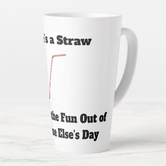 Hier is een Straw Latte Mok (Rechterhoek)
