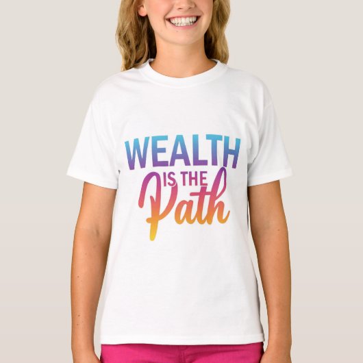 , hier is een T-shirt ontwerp met de tekst "Wealth (Voorkant)