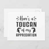 Hier is een Toucan van mijn waardering vogels Touc Briefkaart (Voorkant / Achterkant)