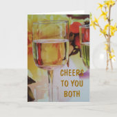 HIER IS EEN WEDINGTOAST IN DE BRIDE/GROOM KAART (Gele Bloem)