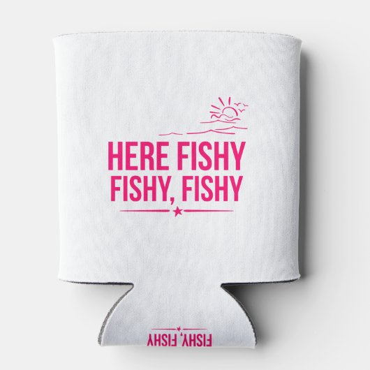 Hier is Fishy Funny Fisherman Gone Gevist Blikjeskoeler (Achterkant)