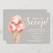 Hier is het baby shower Ice crème neutraal. Kaart (Voorkant / Achterkant)