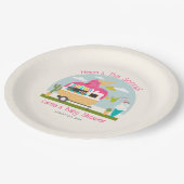 Hier is het Baby shower van de Scoop Ice Cream Cam Papieren Bordje (Gekanteld)