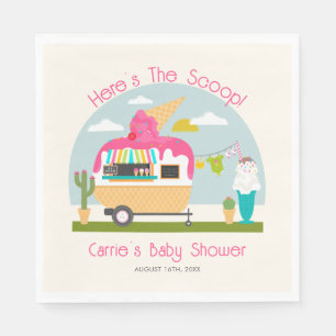 Hier is het Baby shower van de Scoop Ice Cream Cam Servet